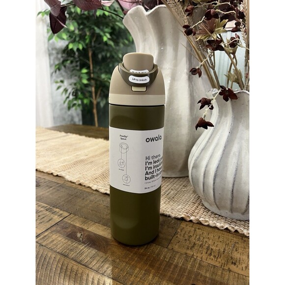 Owala 24oz FreeSip - Olive a Sudden - Hearth & Hand with Magnolia NEW - Picture 2 of 5